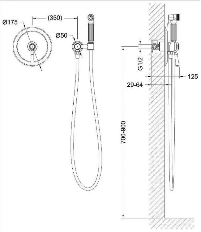 Гигиенический душ со смесителем Timo Arisa 5309/00SM Хром