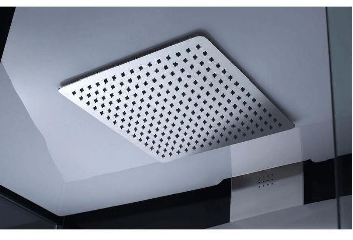 Душевая кабина Orans 100x100 L 89101lb с баней профиль Черный задние стенки Черные