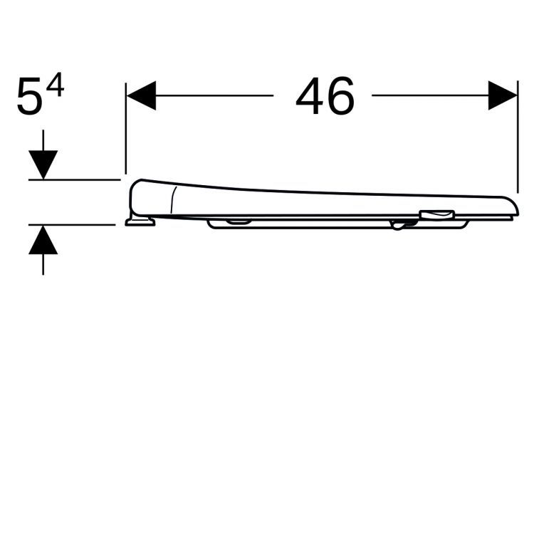 Сиденье для унитаза Geberit Renova Comfort с крышкой антибактериальное, крепление снизу, цвет белый [572850000]