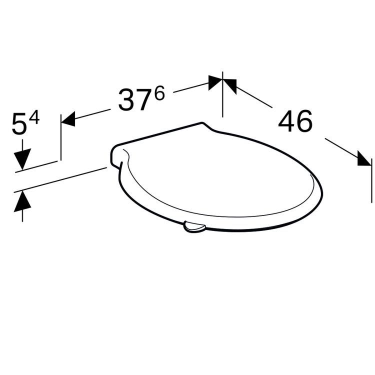 Сиденье для унитаза Geberit Renova Comfort с крышкой антибактериальное, крепление снизу, цвет белый [572850000]