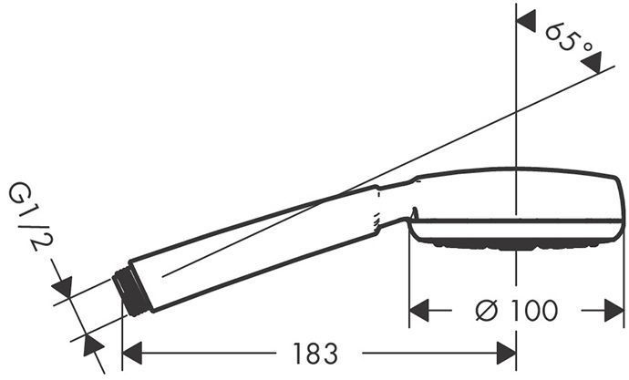 Hansgrohe Crometta 100 1j Ручной душ 10см., цвет: белый/хром