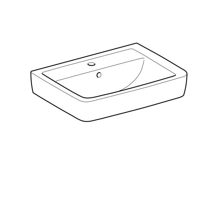 Раковина Geberit Renova Nr.1 Plan, 222265000