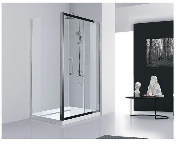Душевой уголок Aquanet Delta NPE1131 150x80 профиль Хром, стекло прозрачное