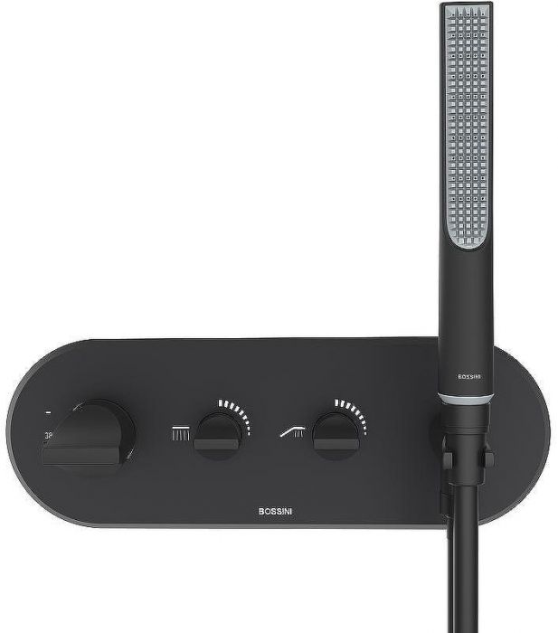Смеситель для душа Bossini Apice Z00523.073 с термостатом Черный матовый