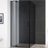 Душевой уголок Cezares Slider 90x80 SLIDER-AH-1-80-80/90-GRIGIO-NERO профиль Черный матовый стекло серое