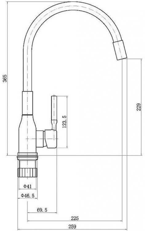 Смеситель для кухни Plstart PG54022B29 цвет Хром Коричневый Смеситель для кухни Plstart PG54022B29 цвет Хром Коричневый
