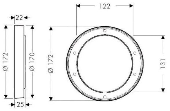 Hansgrohe Удлинитель внешней части 17см, цвет: хром