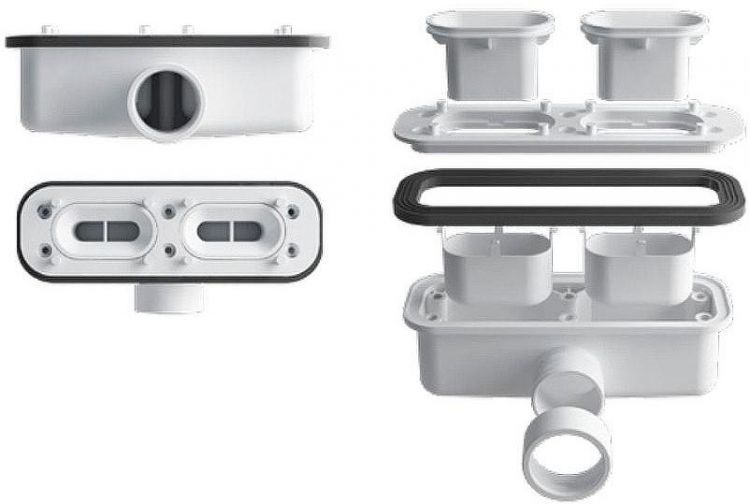 Душевой поддон из искусственного камня Vincea 160x90 VST-4SRL9016W+Vsph-D611 Белый матовый