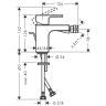 Hansgrohe Vernis Shap Blen Смеситель для биде, однорычажный, с донным клапаном, цвет: хром