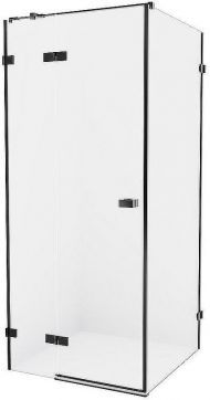 Душевой уголок New Trendy Avexa Black 90х90 L EXK-1576 профиль Черный стекло прозрачное