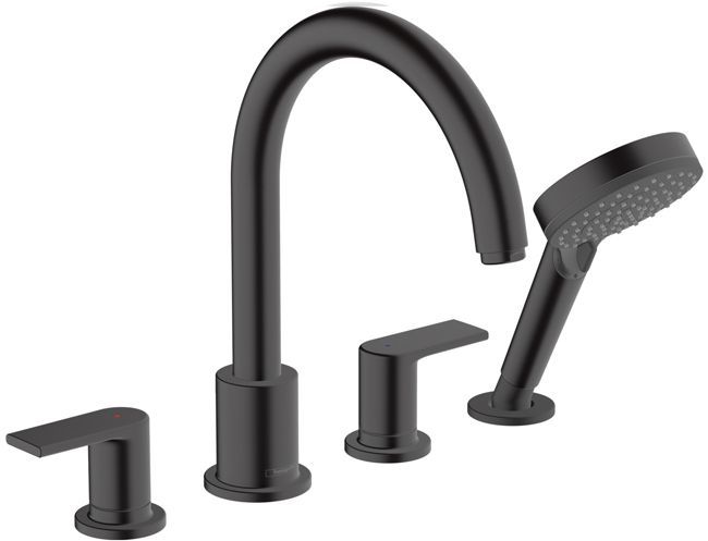 Hansgrohe Vernis Blend Смеситель на край ванны, на 4 отв, цвет: матовый черный