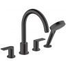 Hansgrohe Vernis Blend Смеситель на край ванны, на 4 отв, цвет: матовый черный