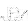 Hansgrohe Vernis Blend Смеситель на край ванны, на 4 отв, цвет: матовый черный