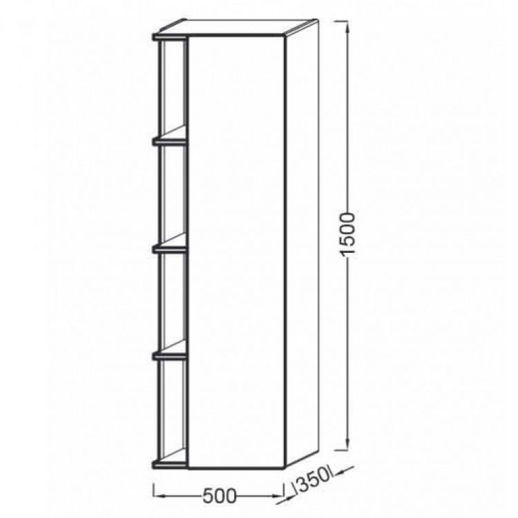 Пенал подвесной Terrace, цвет белый бриллиант [EB1179G-G1C]