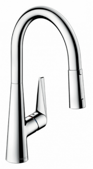 Hansgrohe Talis S, Смеситель для кухни, с выдвижным душем, Цвет: хром