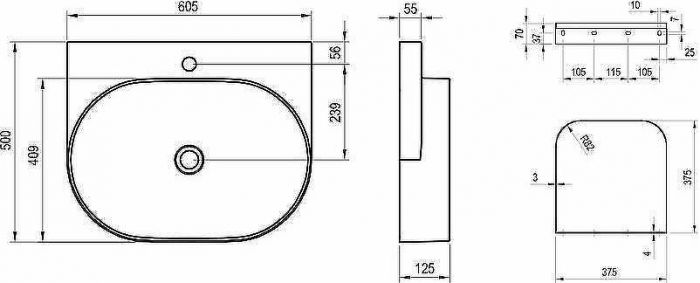 Раковина Ravak Yard 60 XJX01260002 Белая