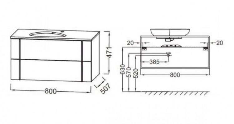 Тумба под раковину Jacob Delafon Nouvelle Vague 100 см EB3040-E16 ореховое дерево