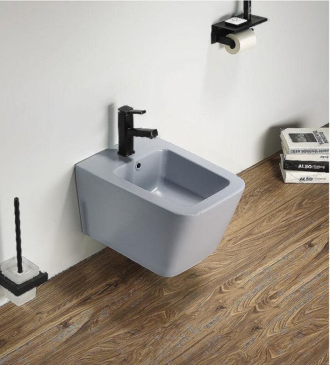 Биде CeramaLux 5370MHL подвесное Голубое матовое