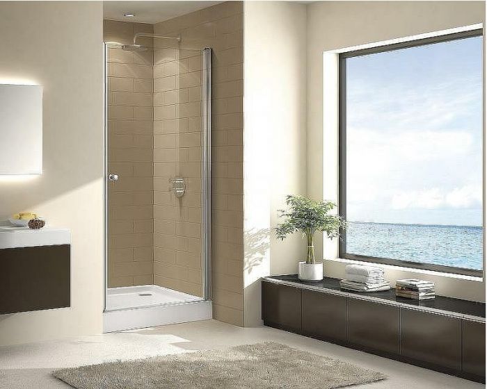 Душевая дверь Cezares Eco 70 ECO-O-B-1-70-C-Cr профиль Хром стекло прозрачное