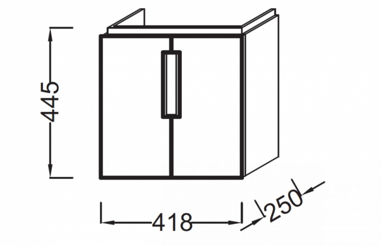 Тумба под раковину Jacob Delafon Reve 42 см EB1138-T-N23, ледяной коричневый