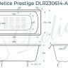 Чугунная ванна Delice Prestige 160х70 DLR230614-AS без отверстий под ручки с антискользящим покрытием