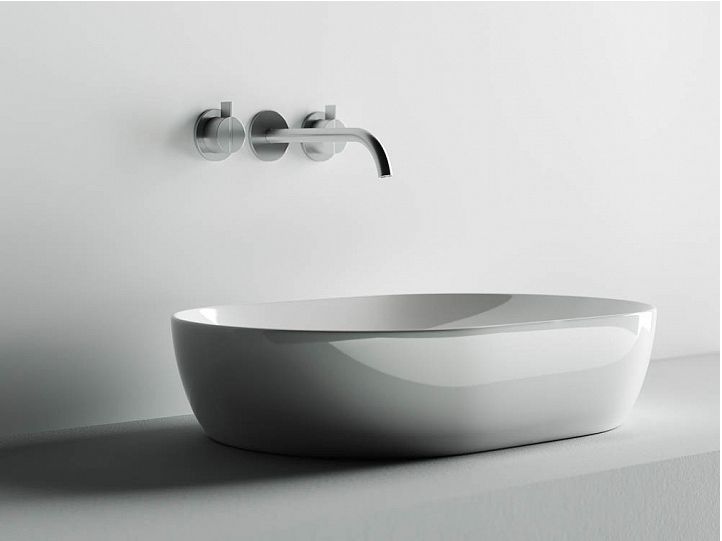 Умывальник CERAMICANOVA Element чаша накладная овальная 600x425x145  мм CN5009