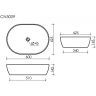 Умывальник CERAMICANOVA Element чаша накладная овальная 600x425x145  мм CN5009