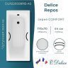Чугунная ванна Delice Repos 170х70 DLR220508RB-AS с черными матовыми ручками с антискользящим покрытием
