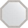 Зеркало Evoform Octagon 63х63 BY 3962 в багетной раме - Волна алюминий 46 Зеркало Evoform Octagon 63х63 BY 3962 в багетной раме - Волна алюминий 46