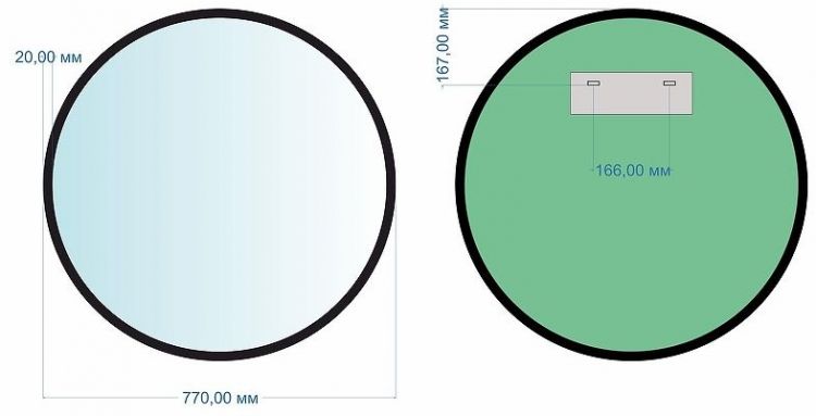 Зеркало Mixline Ренуар 77 550411 цвет Черный