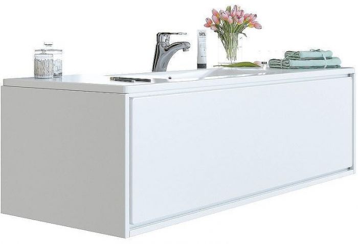 Тумба с раковиной SanVit Бруно-1 120 kbruno1120w подвесная Белая глянцевая