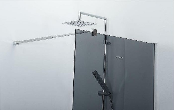 Душевая перегородка Cezares Liberta 100 LIBERTA-L-1-100-GR-Cr профиль Хром стекло серое