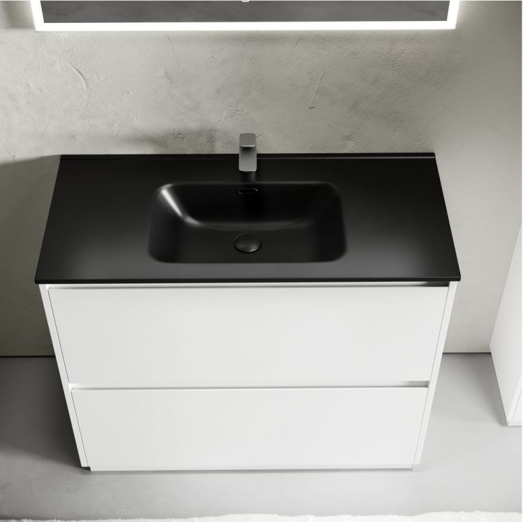 Тумба напольная под раковину SANCOS Libra Floor, белый глянец 990х450х840 мм, LB100FW