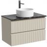 Тумба подвесная SANCOS Snob T, Beige Soft 790х445х500, под столешницу с отверстием под смеситель, цвет Black Sky, SNT80CE