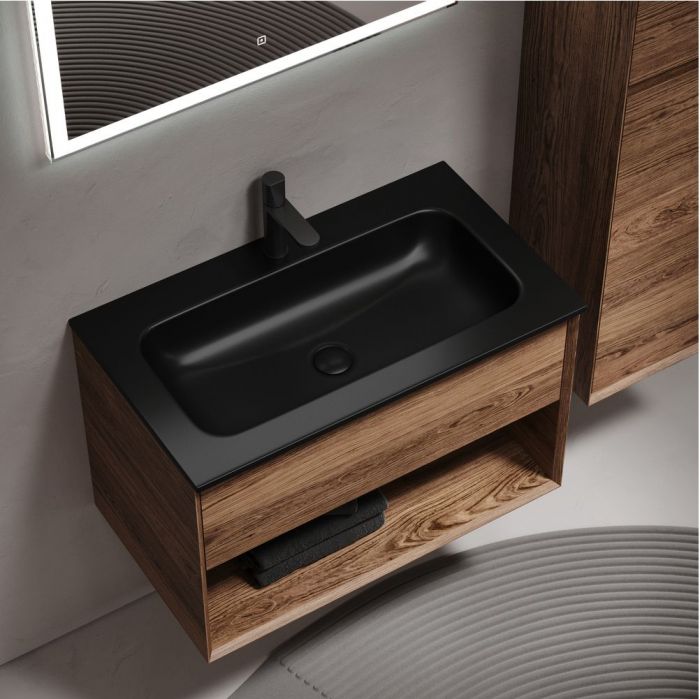 Тумба подвесная SANCOS под раковину Marmi 1.0, дуб чарльстон 790х445х520, MR1.080ECH