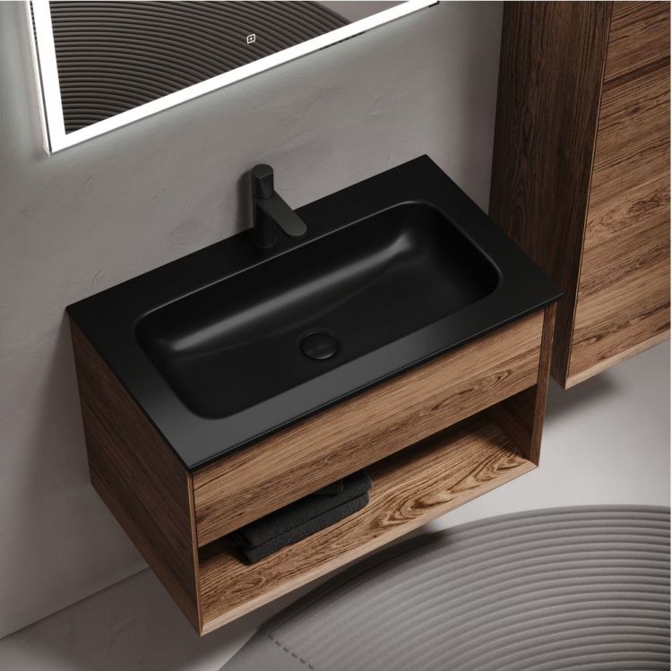 Тумба подвесная SANCOS под раковину Marmi 1.0, дуб чарльстон 790х445х520, MR1.080ECH