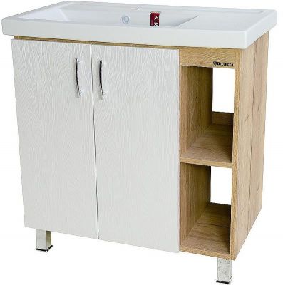 Тумба под раковину Bellezza Рона 80 R 4634113030508 Натуральный дуб Белая
