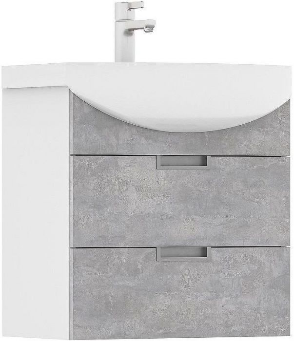 Тумба под раковину Volna Vario Z.70.2Y tpVARIO.Z70.2Y-09 подвесная Цемент Белая
