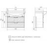 Тумба под раковину Volna Vario Z.70.2Y tpVARIO.Z70.2Y-09 подвесная Цемент Белая