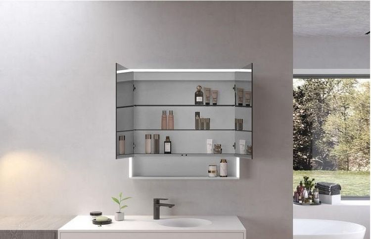 Зеркальный шкаф Esbano ES-5508 80 ESMS5508 с подсветкой с инфракрасным выключателем