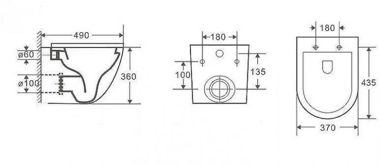 Комплект унитаза CeramaLux 2197 с инсталляцией Grohe Rapid SL 38811KF0 с сиденьем Микролифт и Черной матовой клавишей смыва