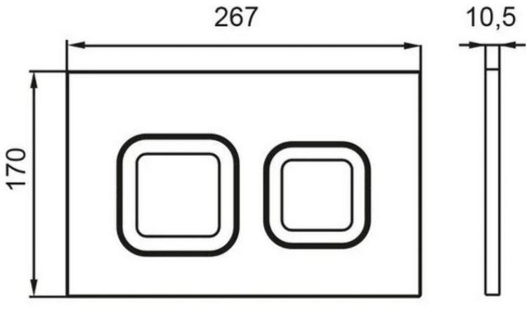 Инсталляция Bettoserb Sava Slim Superior SES40006472 для унитаза с клавишей смыва цвет Хром матовый