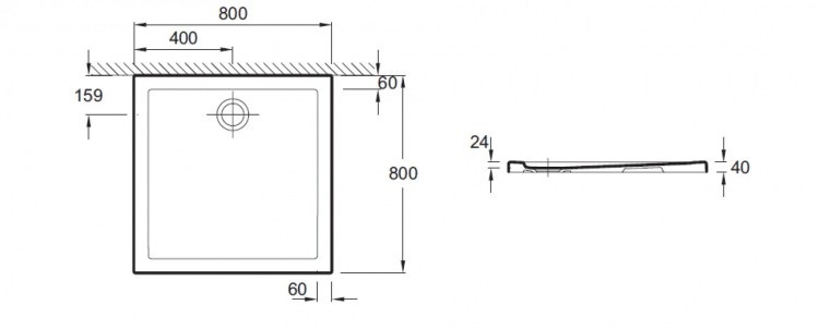 Душевой поддон 80х80 см Jacob Delafon Kyreo ENB90-00, белый