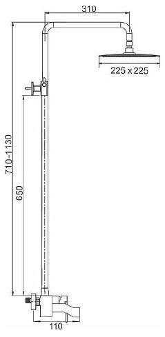 Душевая система Ekko E2405-23 цвет Синий