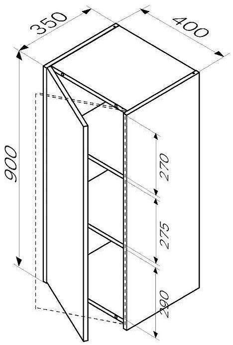 Подвесной шкаф AM.PM Func 40 M8FCH04029OF Дуб крафт