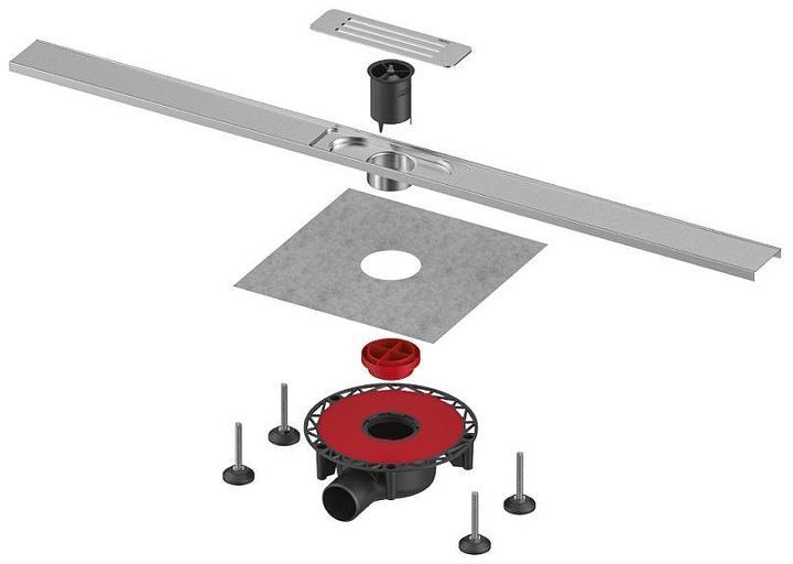 Душевой лоток Tece Lineo 100 15301100 подрезной с решеткой цвет Нержавеющая сталь