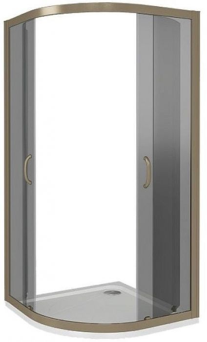 Душевой уголок Good Door Jazze 90x90 R-90-C-G профиль Золото стекло прозрачное