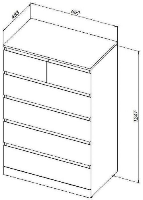 Комод Aquanet Сканди 80 302545 Дуб эдгрейн