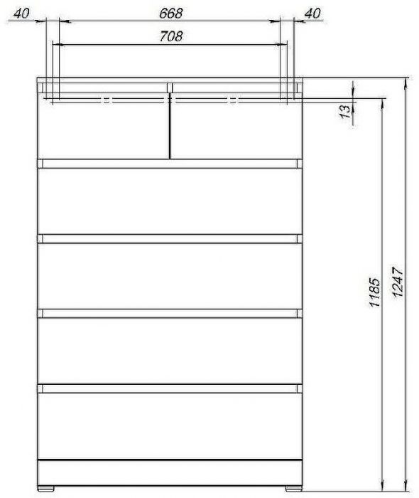 Комод Aquanet Сканди 80 302545 Дуб эдгрейн