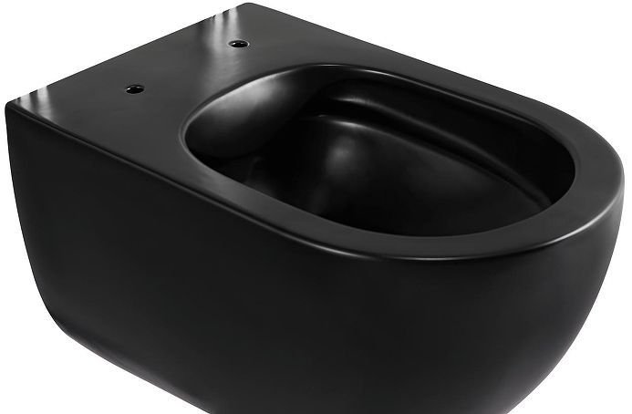 Унитаз Charus Torre Bianca EWC700-125B Skandenborg Rimless подвесной цвет Черный матовый с сиденьем Микролифт